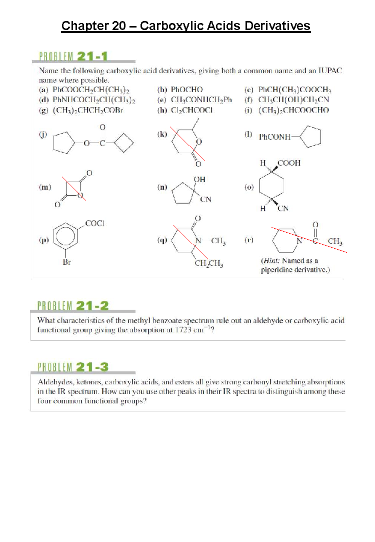 Chapter 20 - Carboxylic Acids and Their Derivatives Presentation - CHM ...