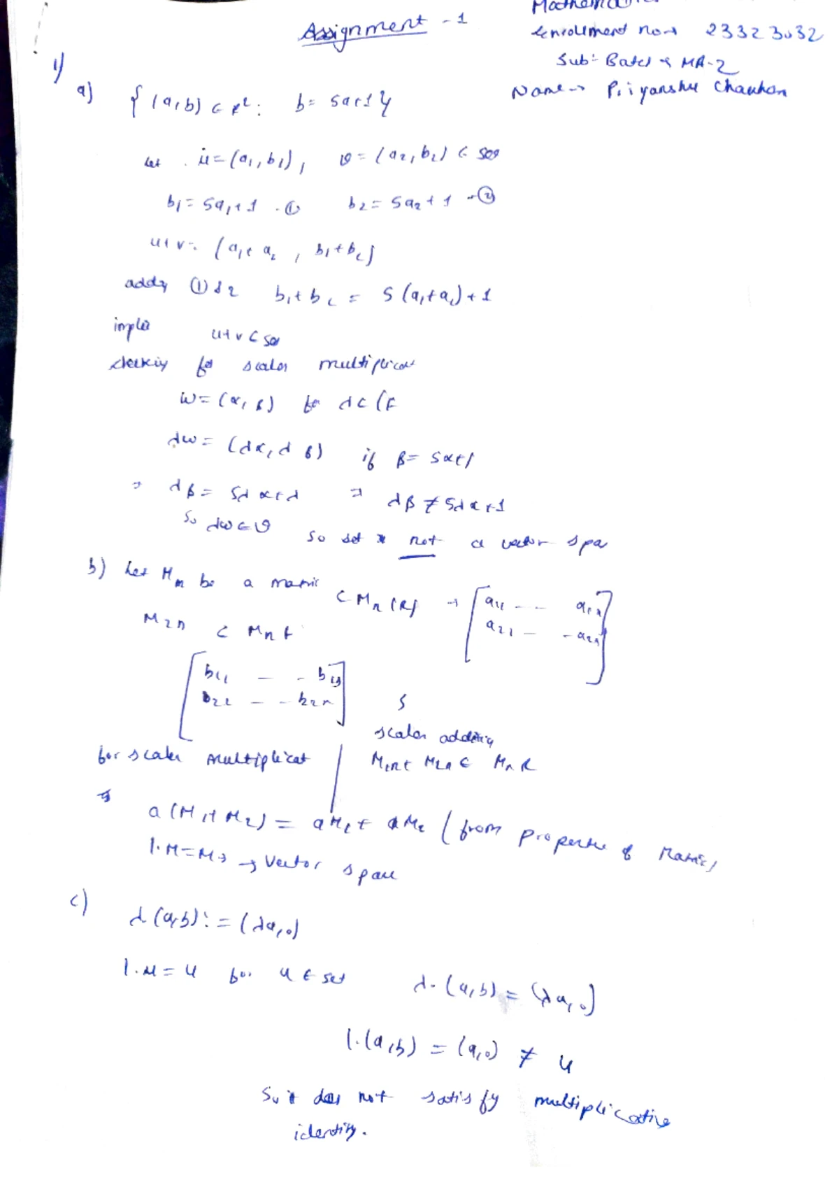 Complex analysis assignment 1 - (b) a tt = ~ oV - a~ O ·o lJ{x, J ...