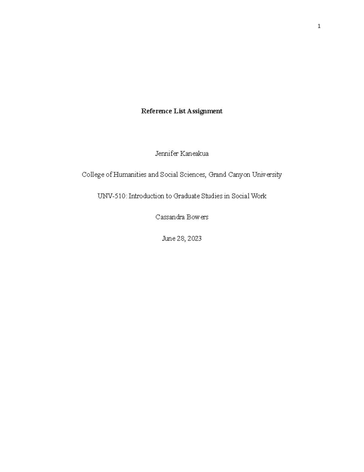 UNV-510: Reference List Assignment on Social Media & Mental Health ...