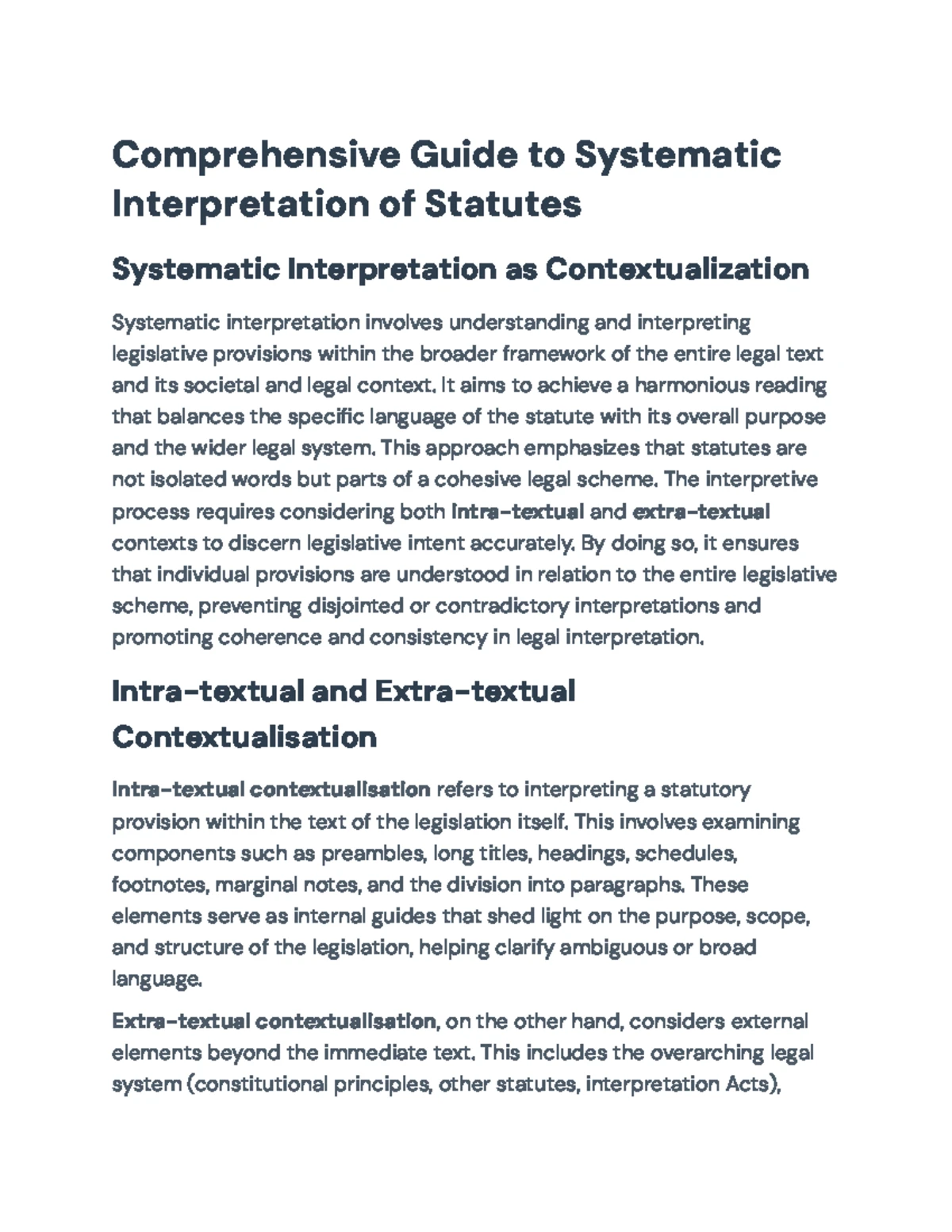 Comprehensive Study on Canons of Construction: Historical & Modern ...