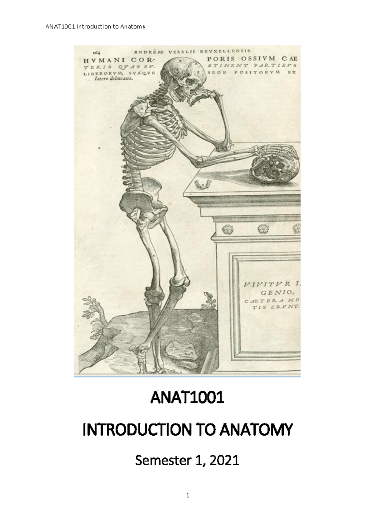 Lab manual for anatomy 2021 for labs manual - ANAT 1001 INTRODUCTION TO ...