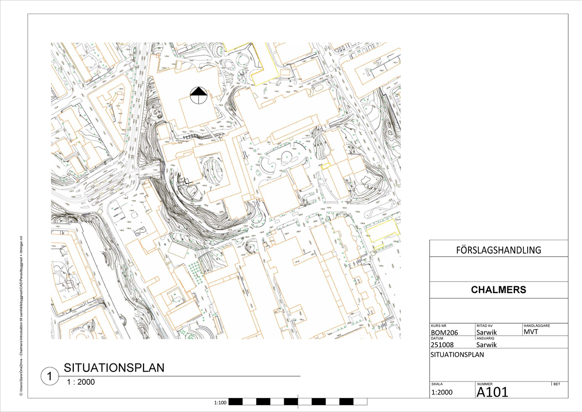 BOM206 Final Exam: Ritningar för Parasitbyggnad och Situationsplaner ...