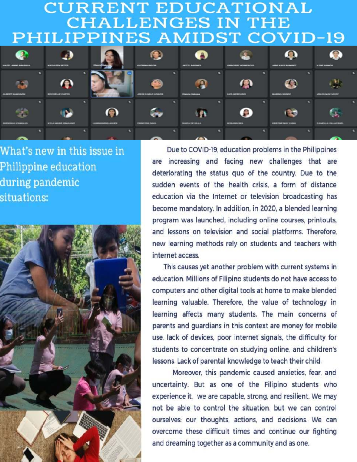 Current Educational challenges in the Philippines amidst Covid-19 ...