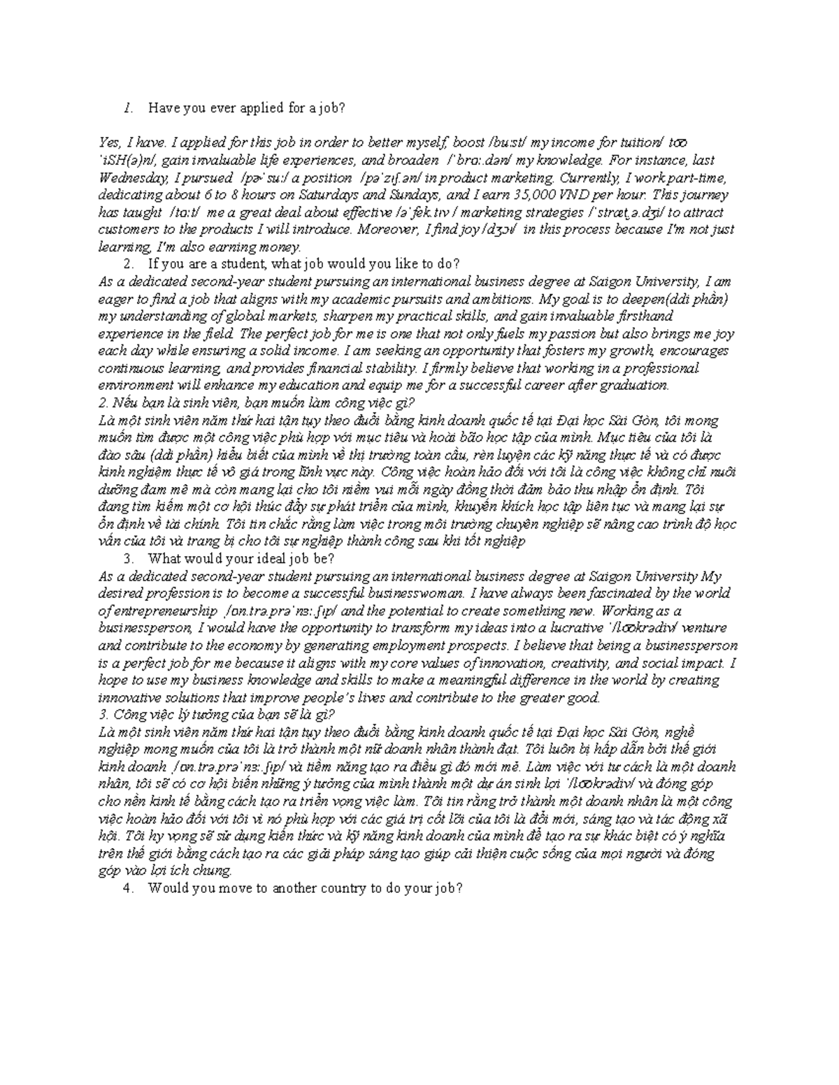 MID-TERM: Job Applications and Career Aspirations in International ...
