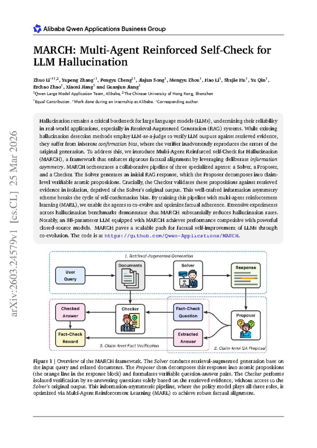 MARCH: Reinforced Framework for LLM Hallucination Mitigation - Studocu