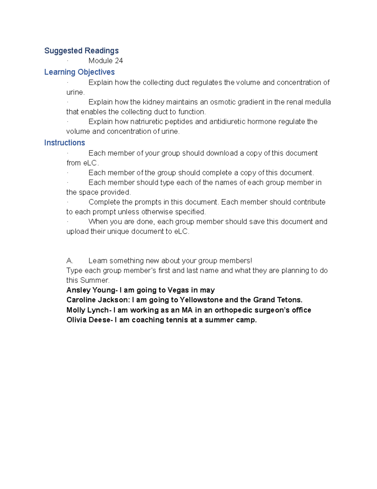 Workshop 4: Suggested Readings on Kidney Function & Regulation - Studocu