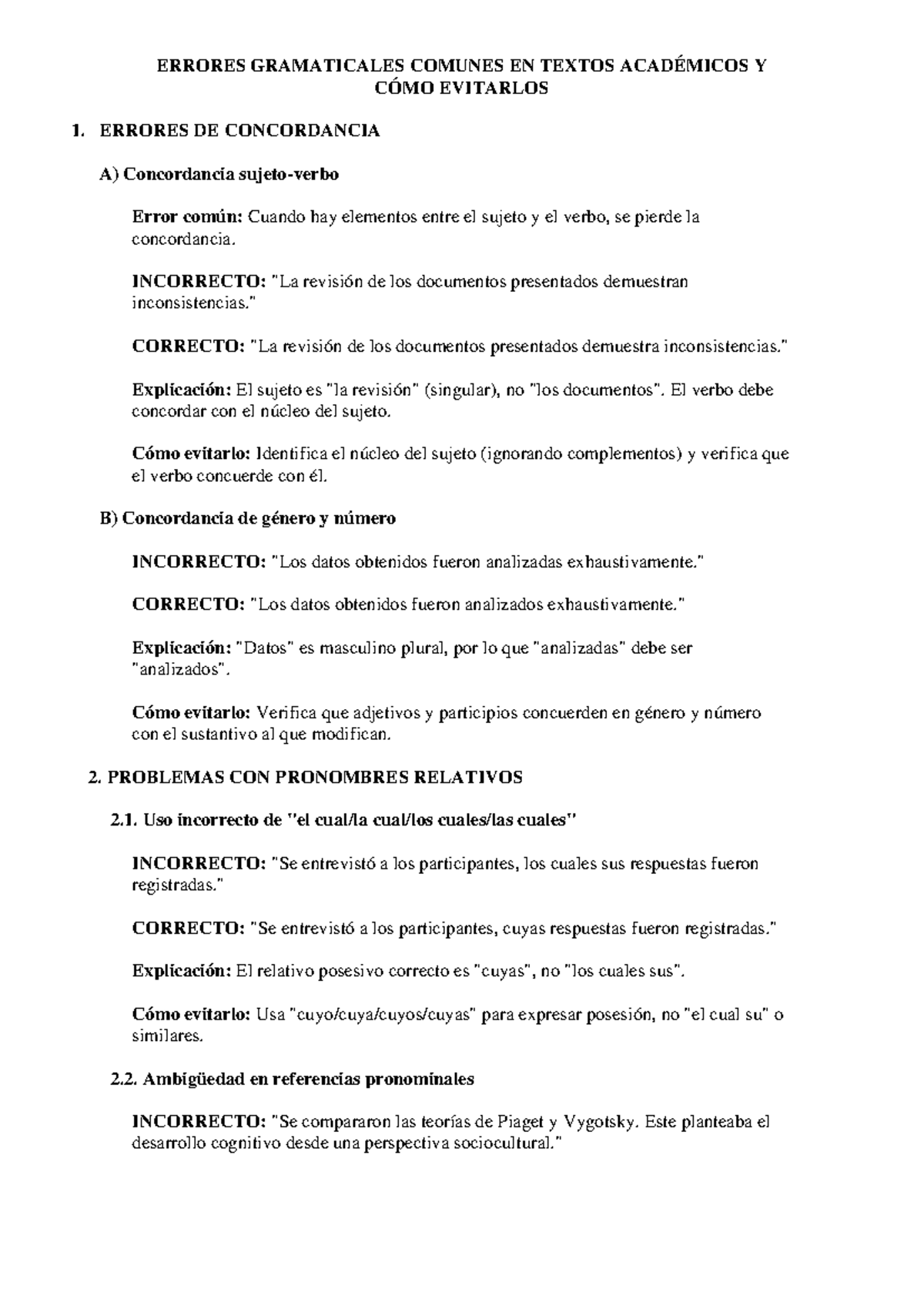Errores Gramaticales Comunes en Textos Académicos y Cómo Evitarlos ...