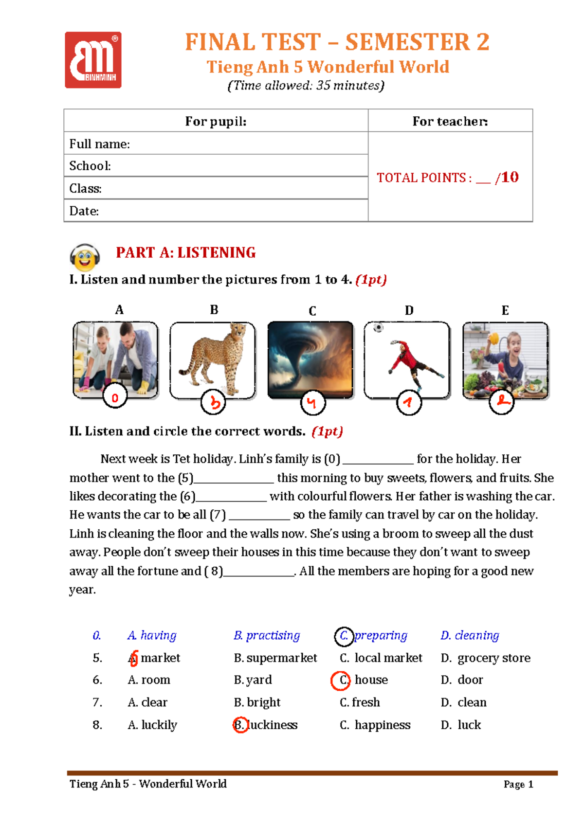 TA 5 WW - Final Test - Semester 2 - 100 TN (Easy) - Studocu