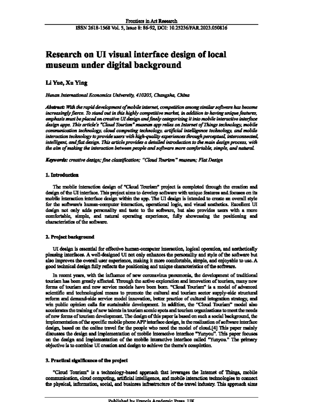 Research on UI Design for Museum Apps in Digital Contexts (ART 101 ...