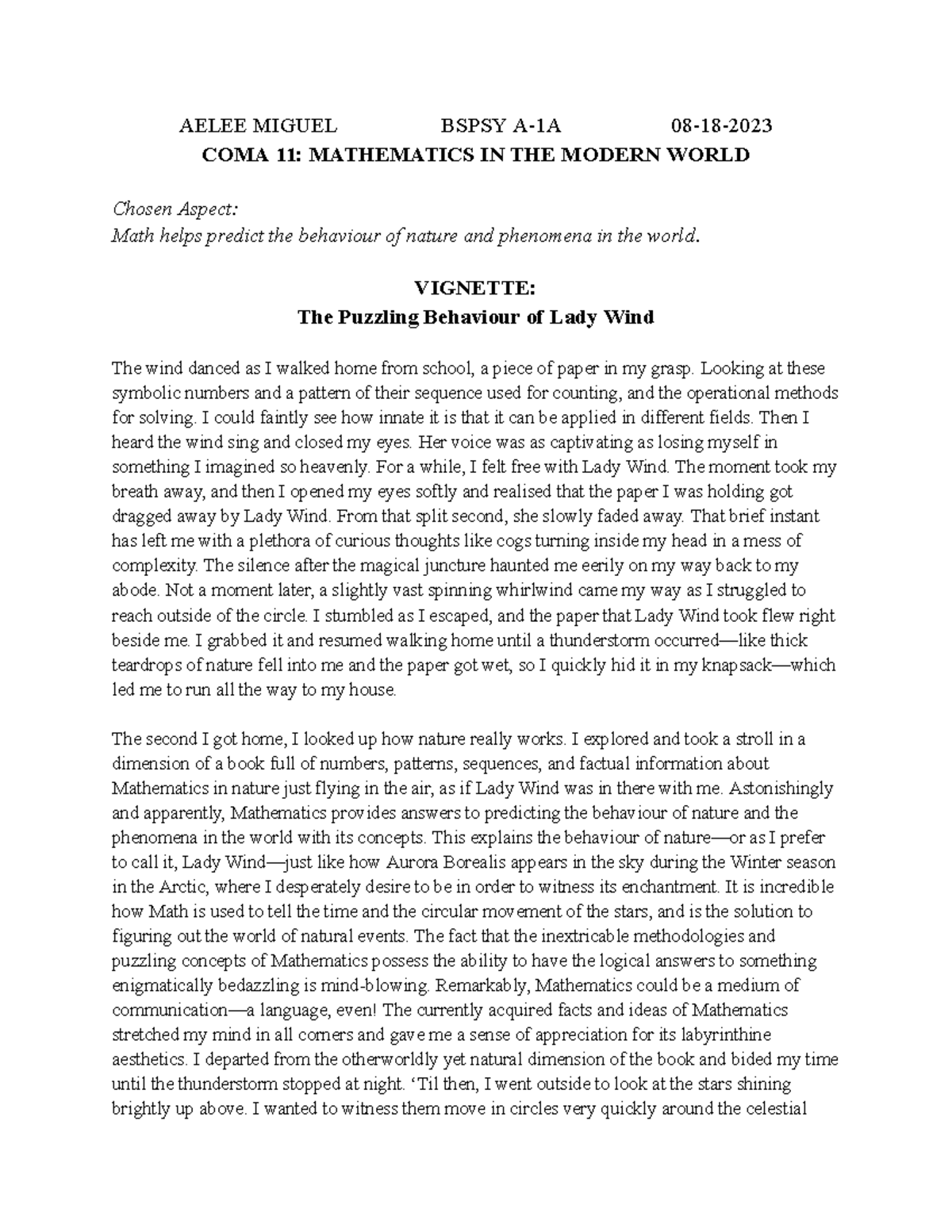 Miguel 03M1POST-TASK Vignette - AELEE MIGUEL BSPSY A-1A 08-18- COMA 11 ...