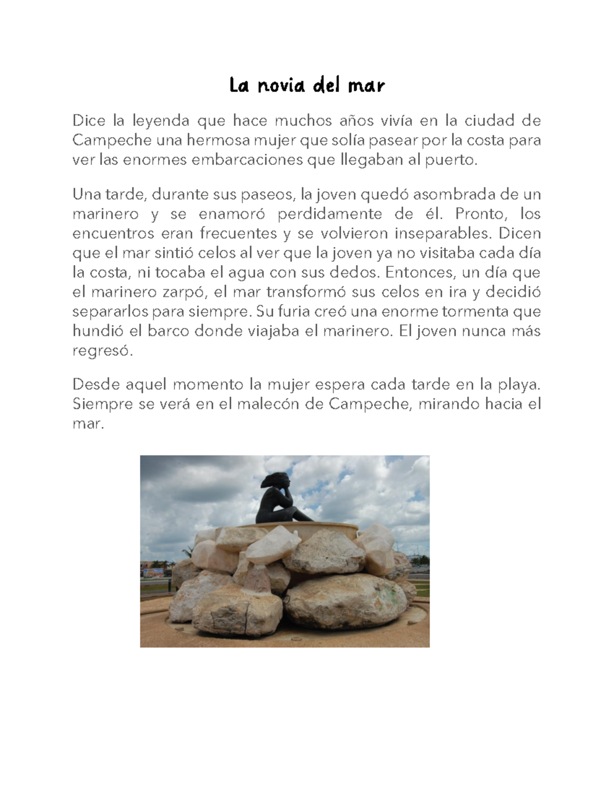 La Novia del Mar: Mito de Campeche y su Triste Leyenda - Studocu