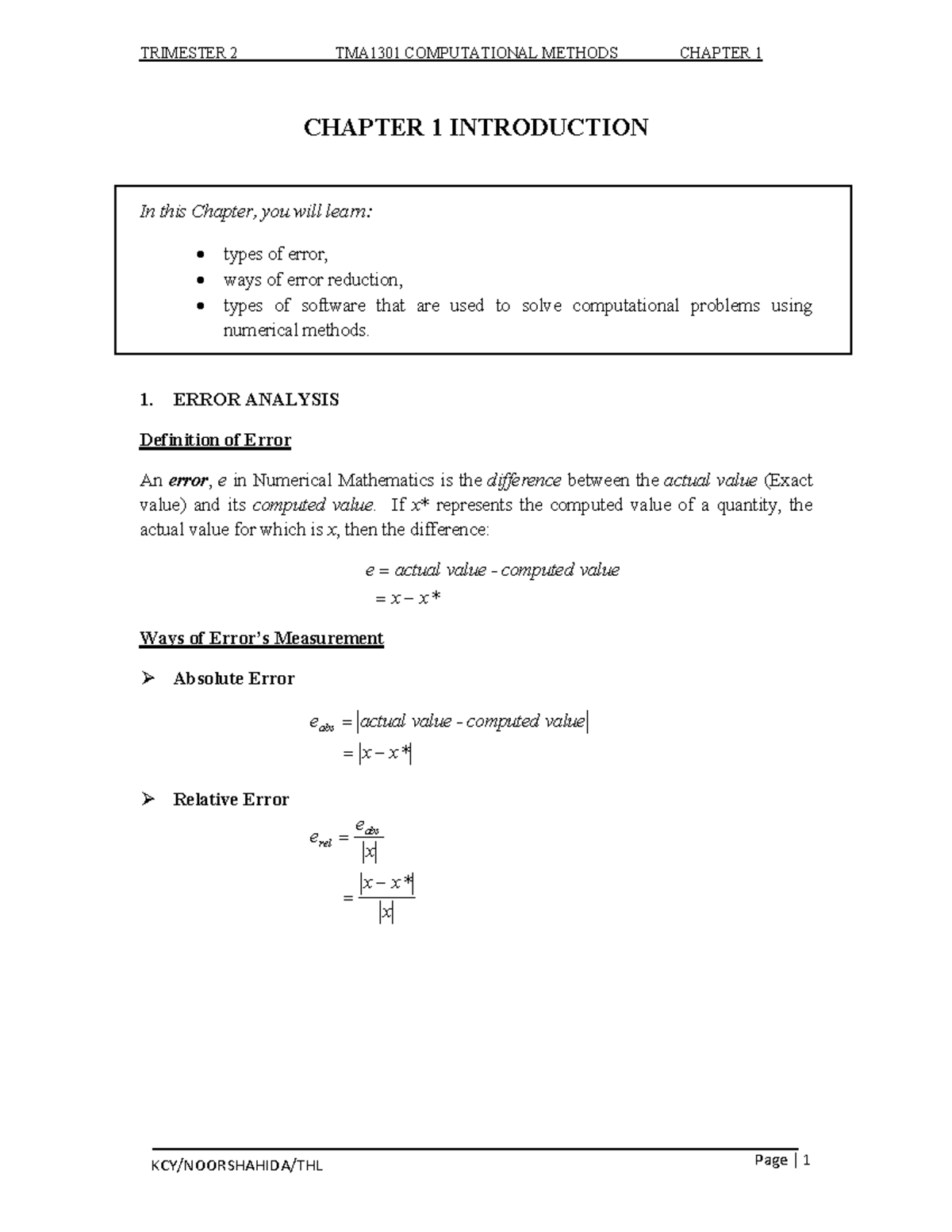 Chapter 1: Introductory Concepts for T2 Course Material - Studocu