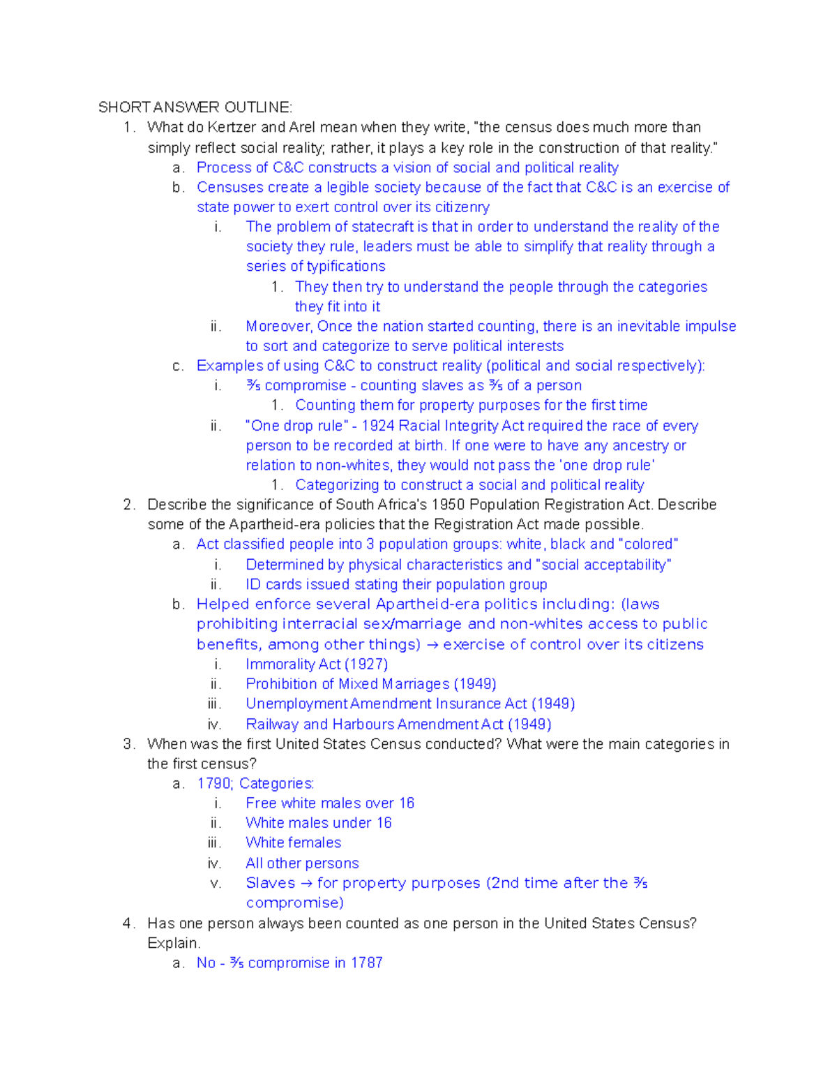 POLI 101: Midterm Study Guide on Census and Race Dynamics - Studocu