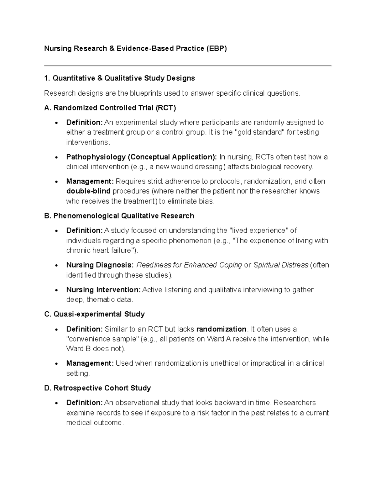 Nursing Research Practice (EBP) - Lecture on Study Designs and Ethics ...