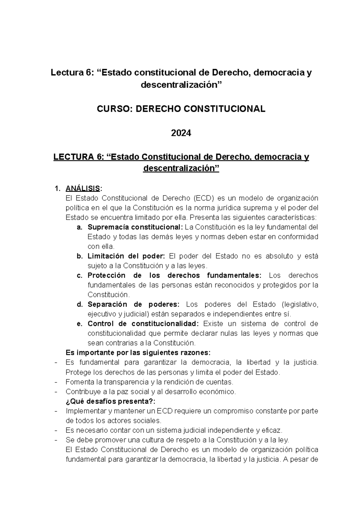Estado Constitucional de Derecho y Democracia: Análisis y Críticas (DC ...