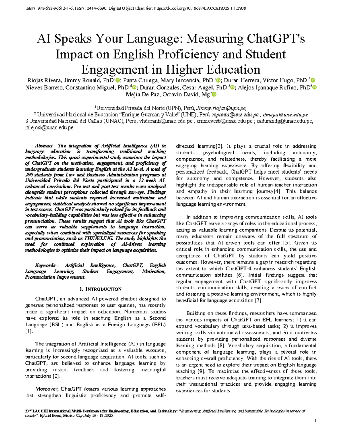 AI and English Proficiency: Impact of ChatGPT on Student Engagement (A1 ...