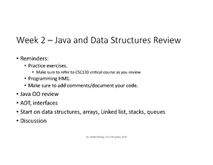 CSC130 - Binary Trees and Search Trees Overview - CSC – 2/ • Continue ...