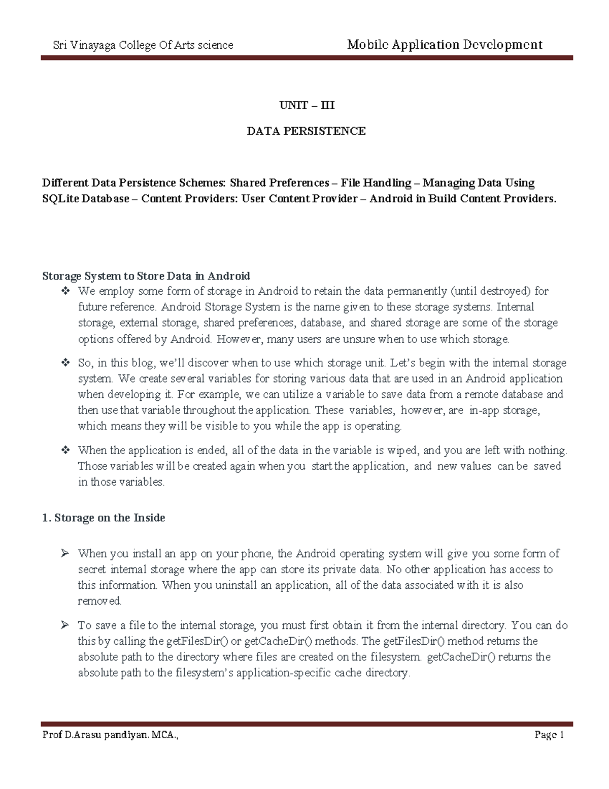 MAD UNIT - III pdf - Full question answers - UNIT – III DATA ...