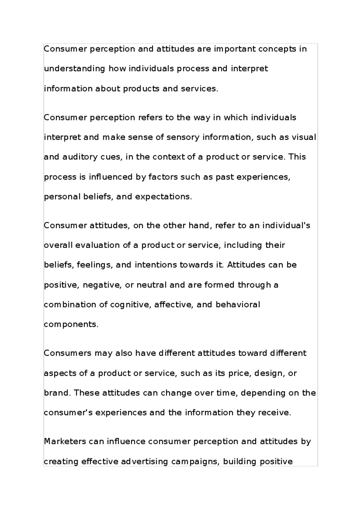 Consumer Perception and Attitudes: Key Insights for Marketing Strategy ...