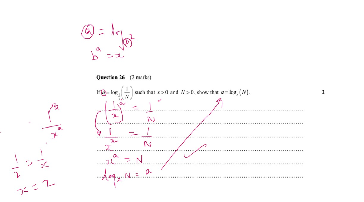 Log practice 26: Questions on logarithms and parabolas - Studocu