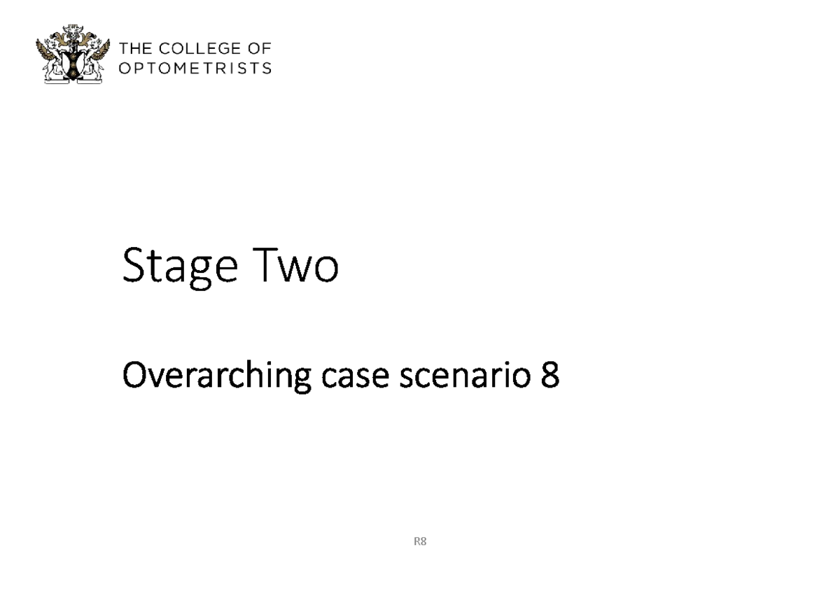 Case Study R8: Stage Two - Overarching Scenario 8 Analysis - Studocu