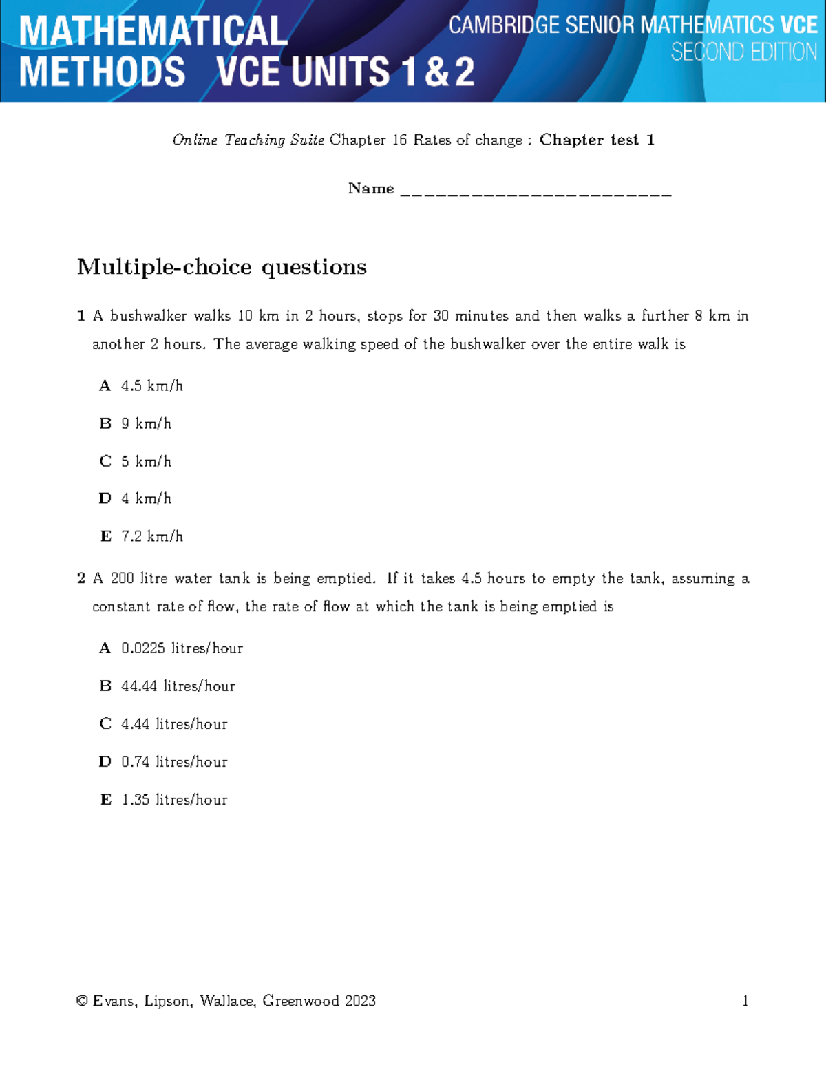 Rates%20of%20Change%20Chapter%20Test%201 - Online Teaching Suite ...