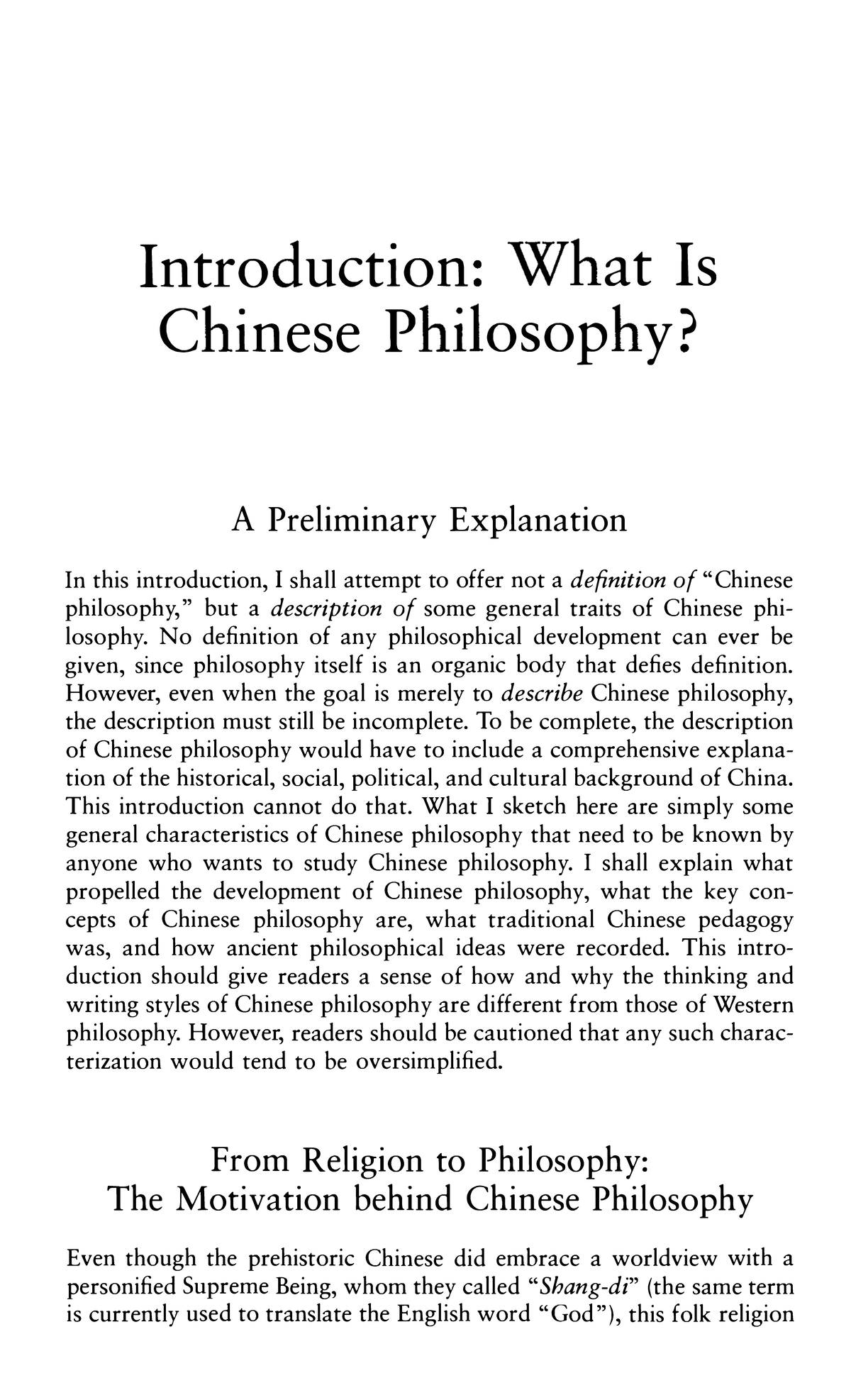 Introduction to Chinese Philosophy: Key Concepts and Characteristics ...