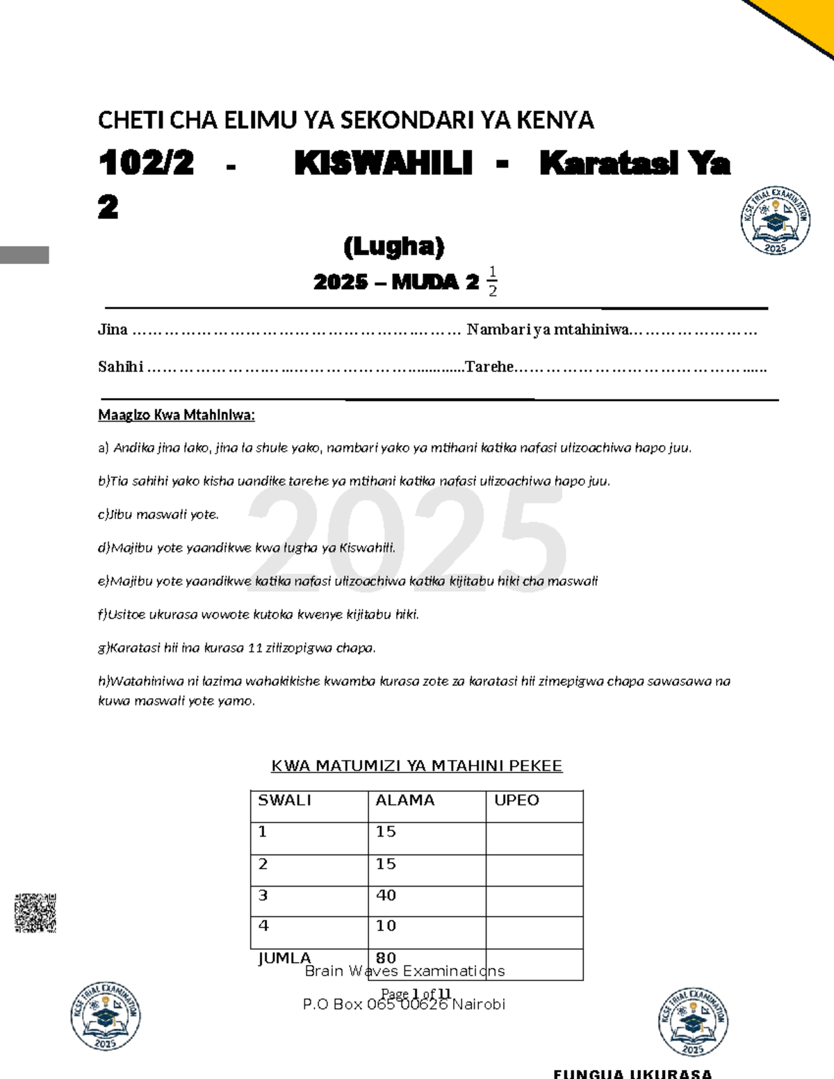 kiswahili-p2-karatasi-ya-mtihani-wa-elimu-ya-sekondari-2025-studocu