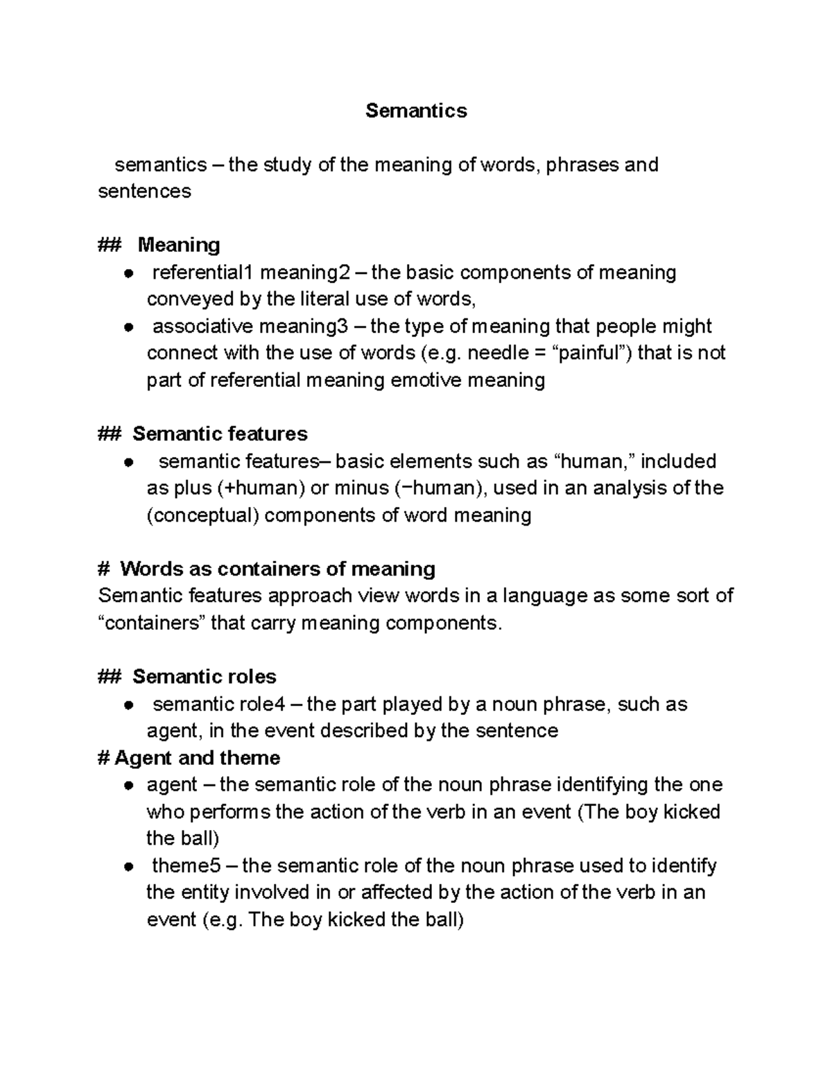 Semantics: Understanding Meaning in Language - IML - Studocu