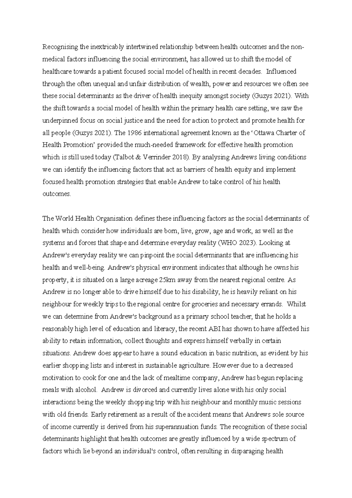 Primary Health Care and Social Determinants of Health: An Essay - Studocu