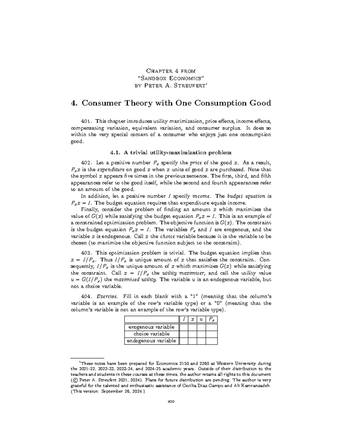 Ch4 - ch-4 notes - Chapter 4 from “Sandbox Economics” by Peter A ...
