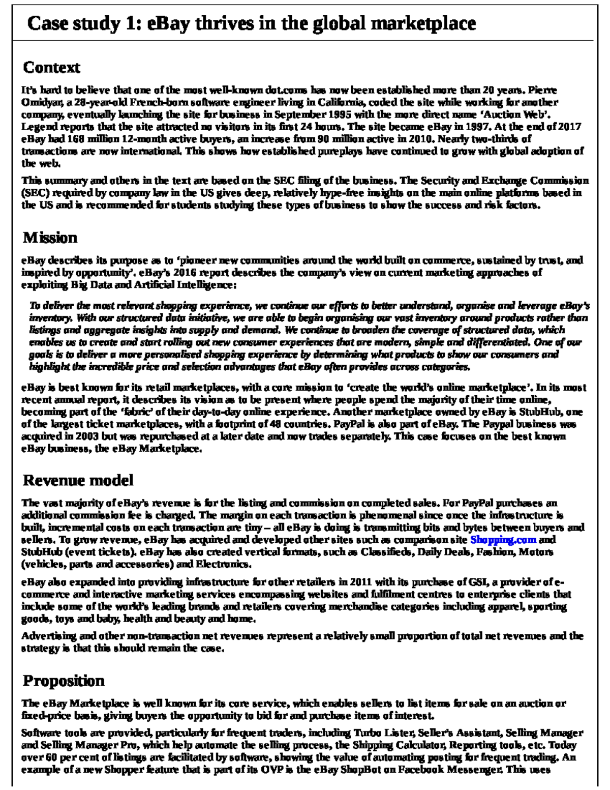 E-Bay Case Study Analysis - BHY - Studocu