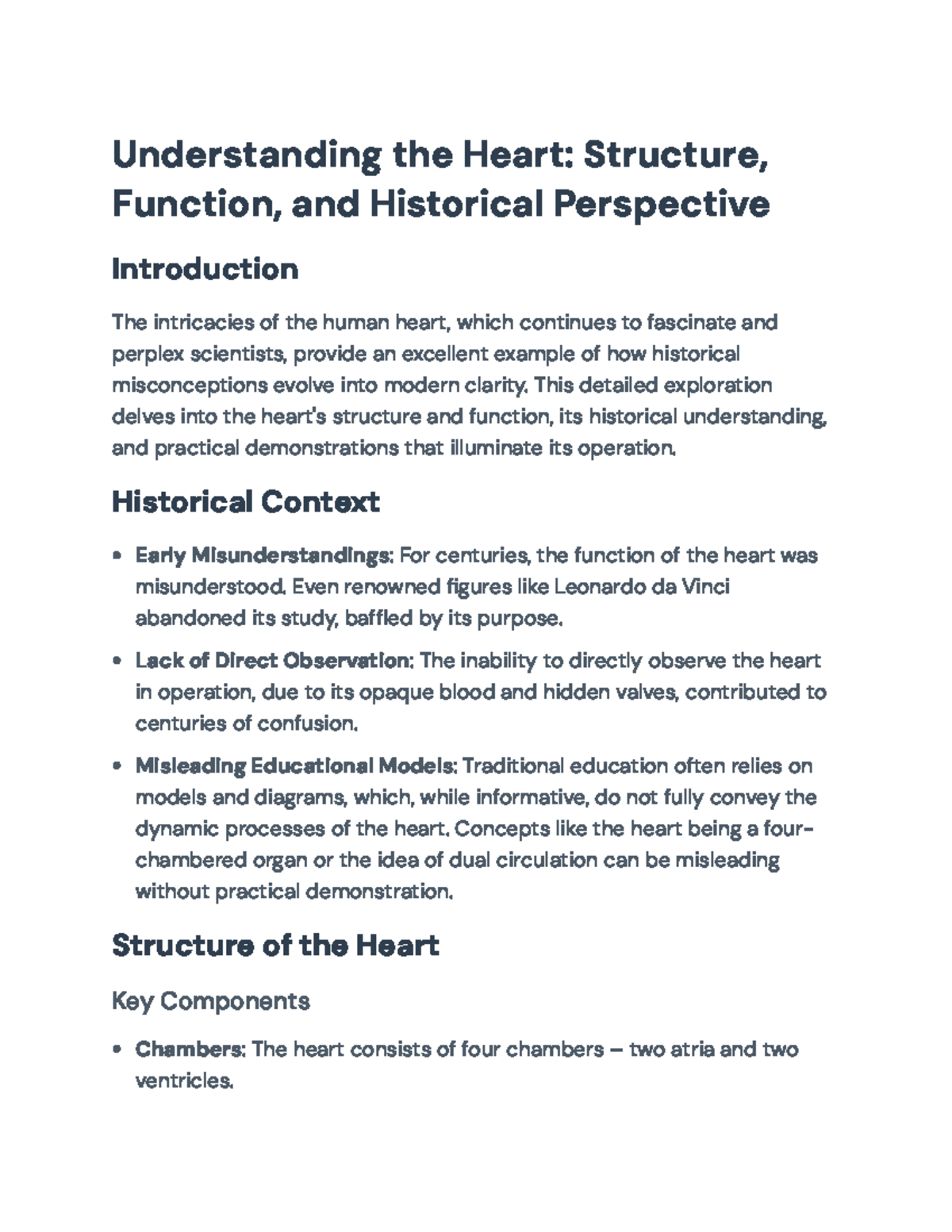 Understanding the Heart: Structure, Function & Historical Insights ...