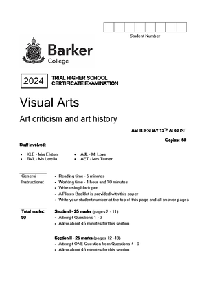 Visual Arts in Practice - Grade: 12 - Queensland Certificate of ...