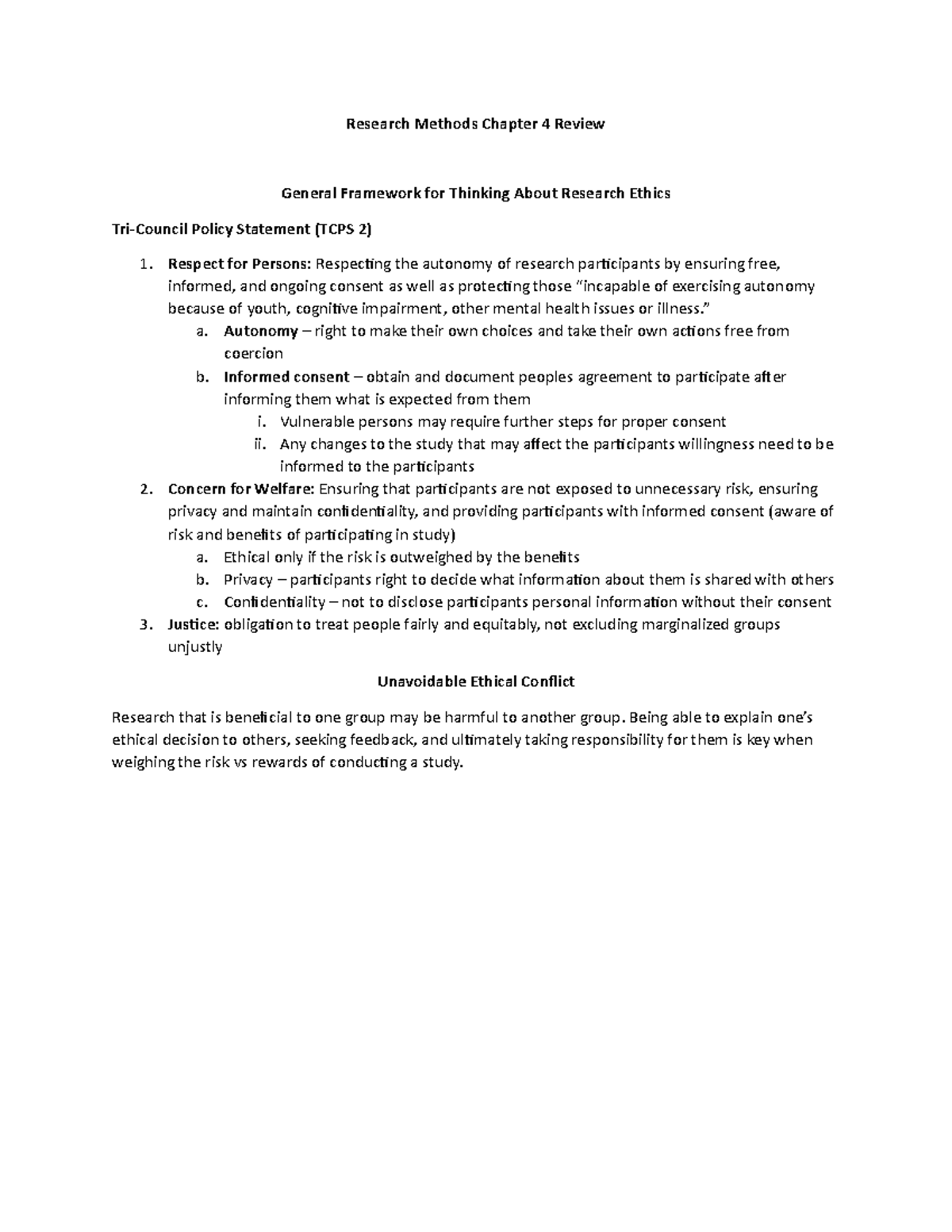 Research Methods Chapter 4 Review - Research Methods Chapter 4 Review ...