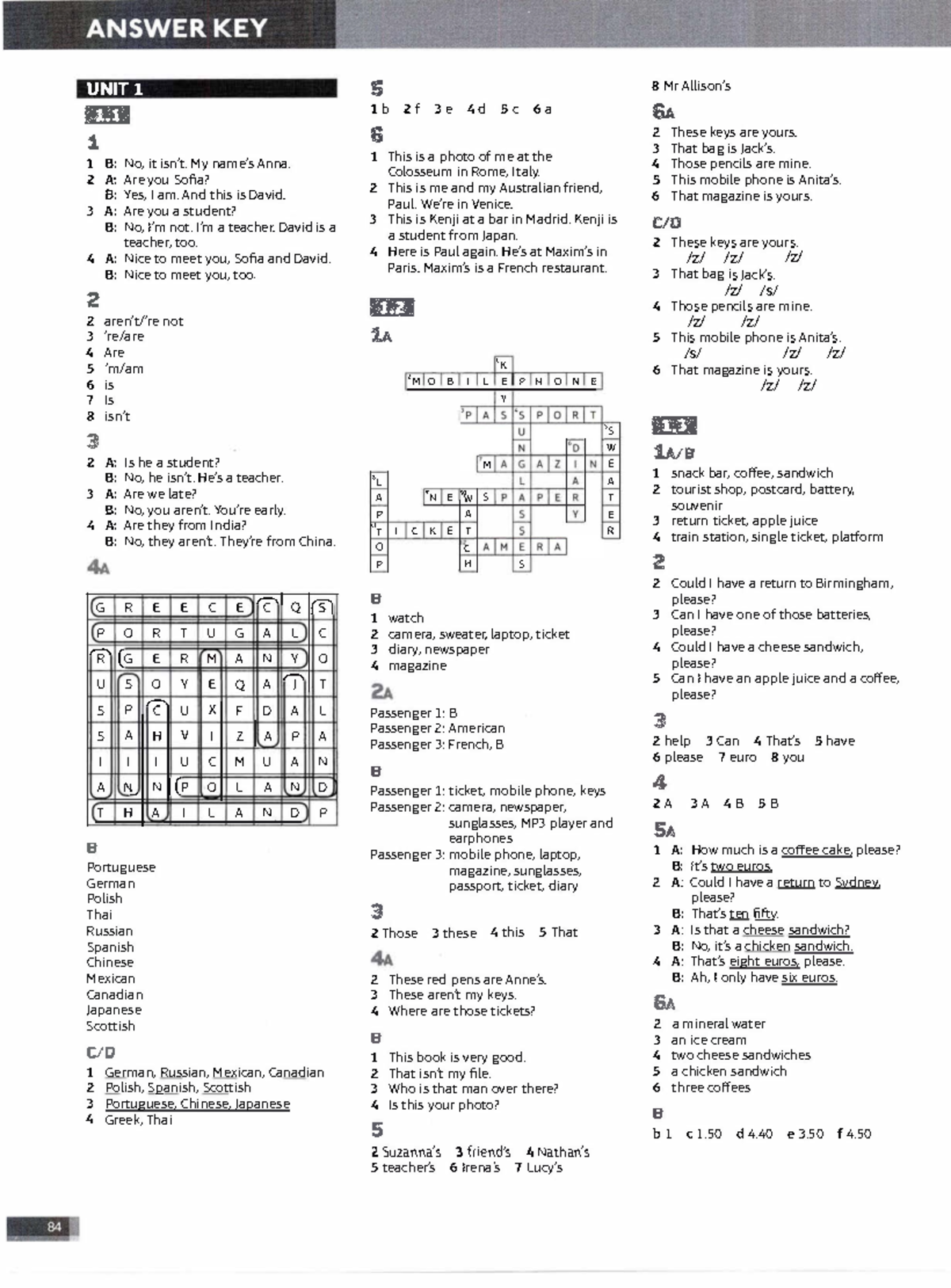 Elementary English Workbook: Unit 8 Conversations and Exercises - Studocu