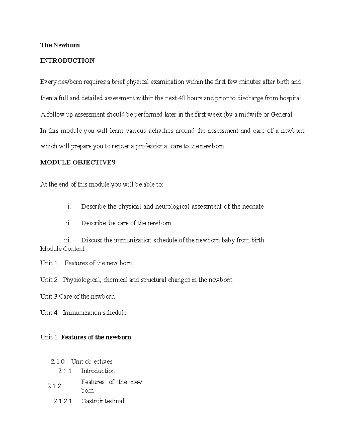 The Newborn - The Newborn INTRODUCTION Every newborn requires a brief ...