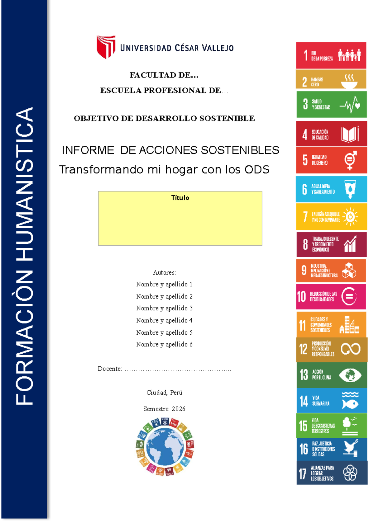 Informe de Acciones Sostenibles ODS - Transformando Mi Hogar - Studocu
