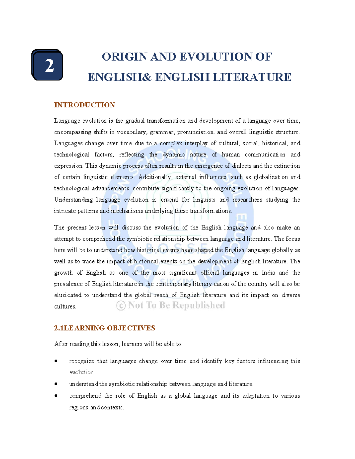 02 LN2 Origin and Evolution of English Literature: A Comprehensive ...