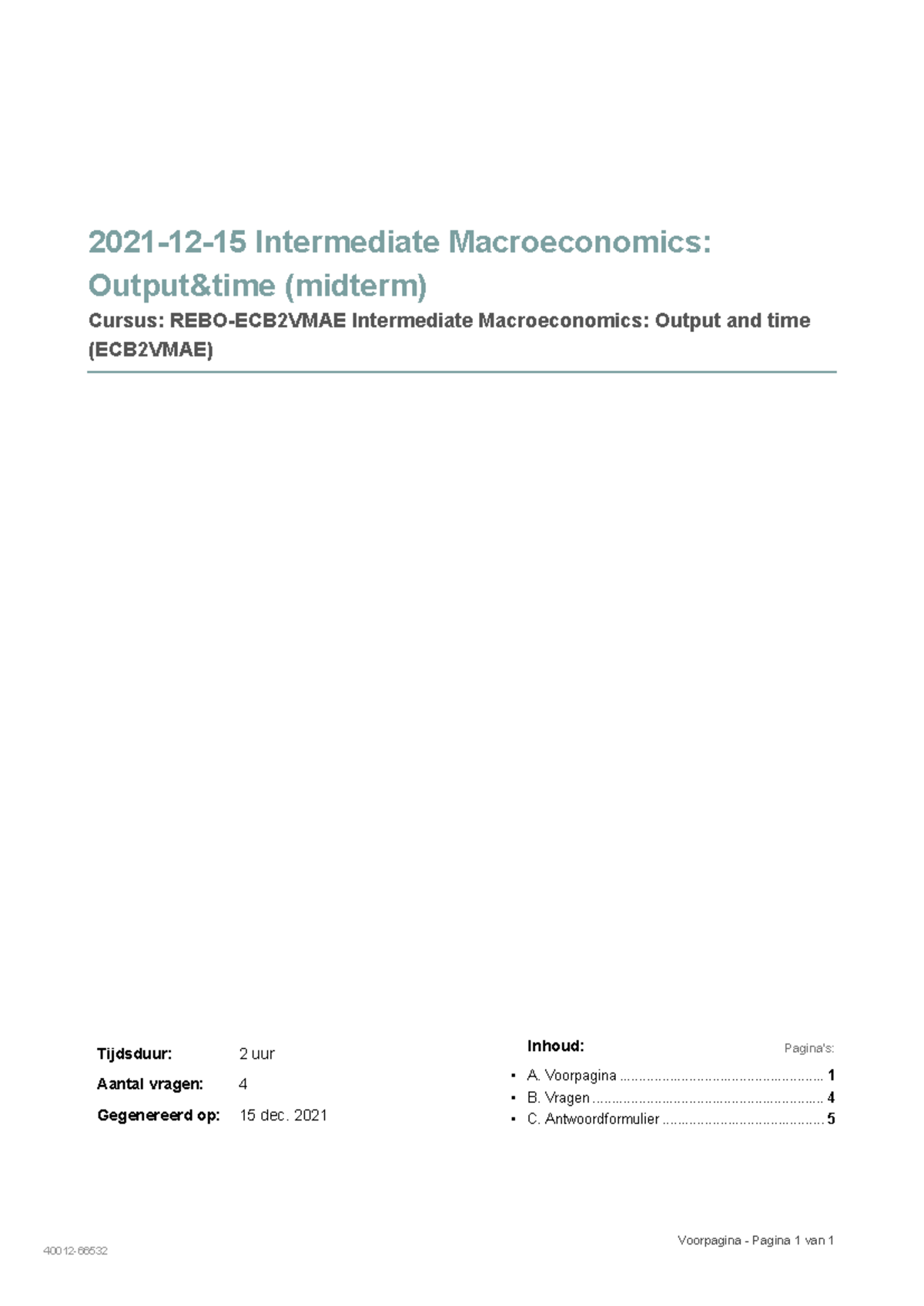 2021-12-15 ECB2VMAE Intermediate Macroeconomics Midterm Exam Notes ...