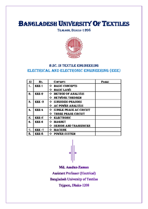 FEEE Chapter-1 Note - sheet - Fundamental of Electrical and Electronics ...