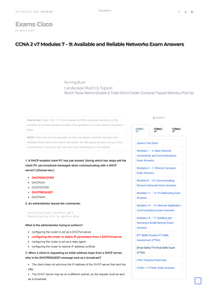 CCNA 2 v7 Modules 5 – 6 Redundant Networks Exam Answers - Exams Cisco ...