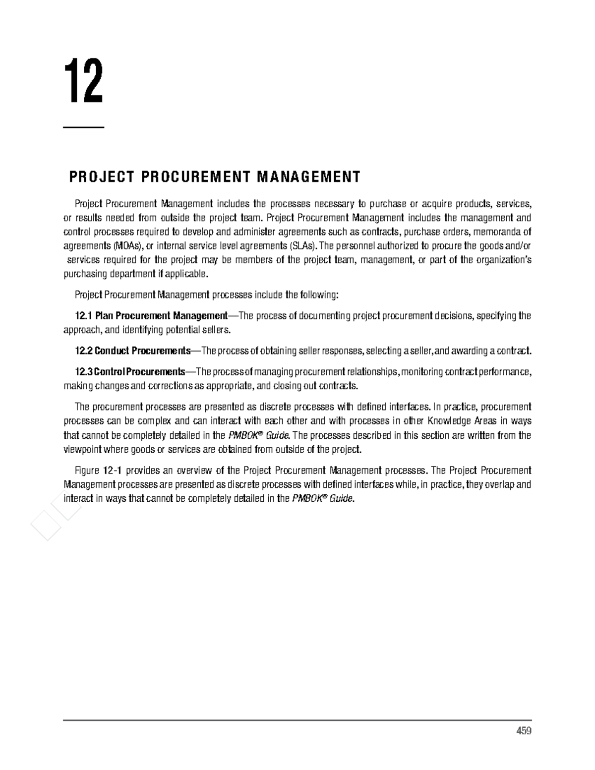 PMBOK 6th Ed: Chapter 12 - Project Procurement Management Overview ...