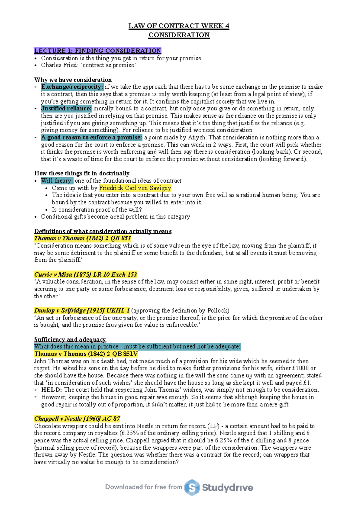 Contract Consideration: Key Concepts and Legal Frameworks in LAW 101 ...