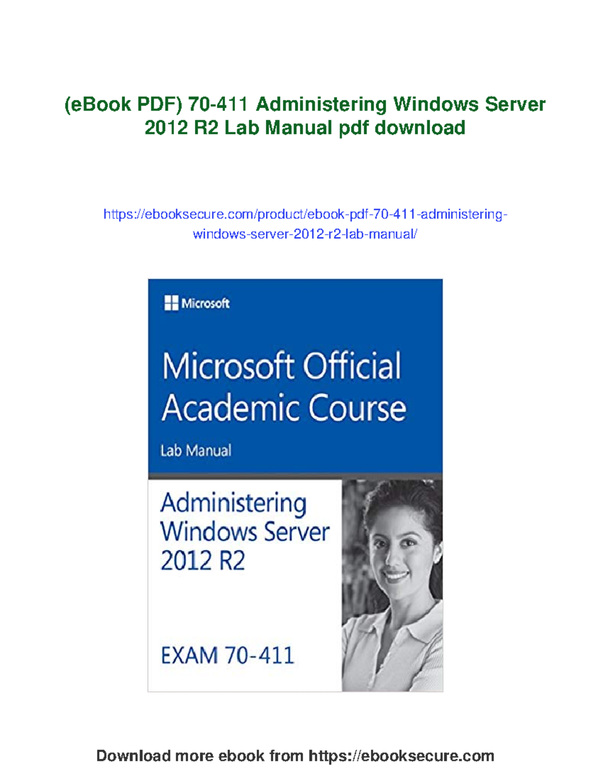 10072 - Lab Manual for Administering Windows Server 2012 R2 PDF ...