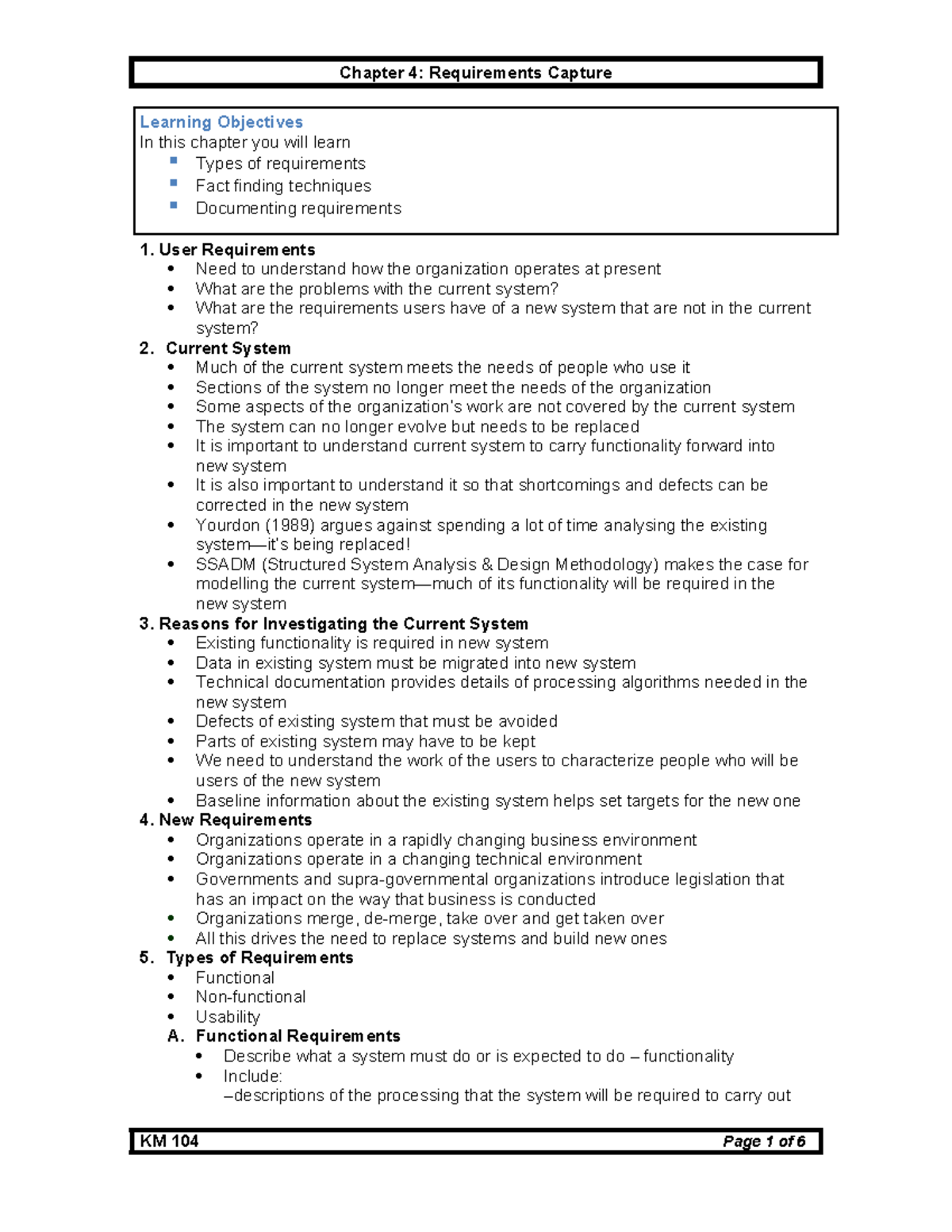 Chap04 - Key Concepts in Requirements Documentation and Fact-Finding ...