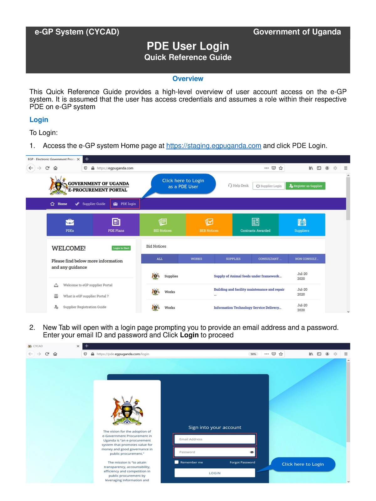 PDE User Login & Requisition QRG - CYCAD System Guide - Studocu