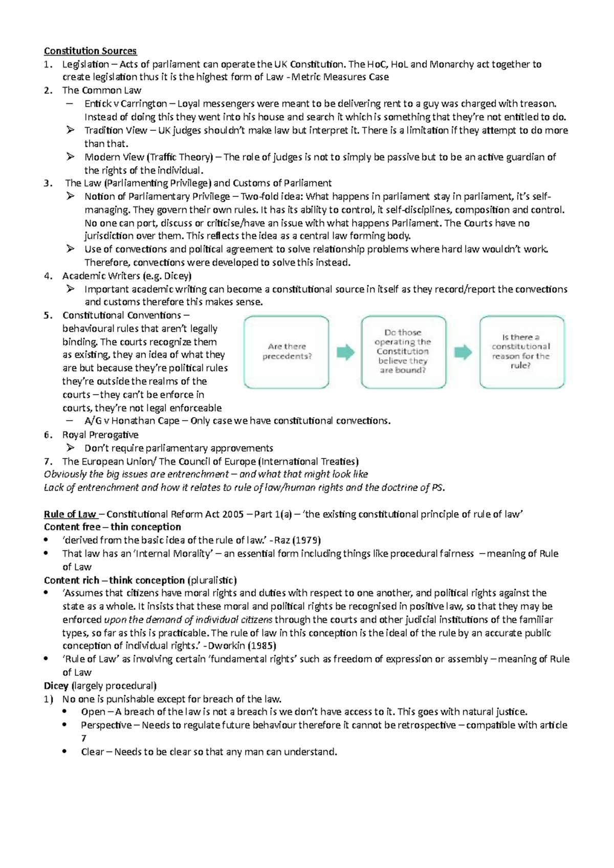 Refining Notes - Covers most, if not all, topics in Constitutional and ...