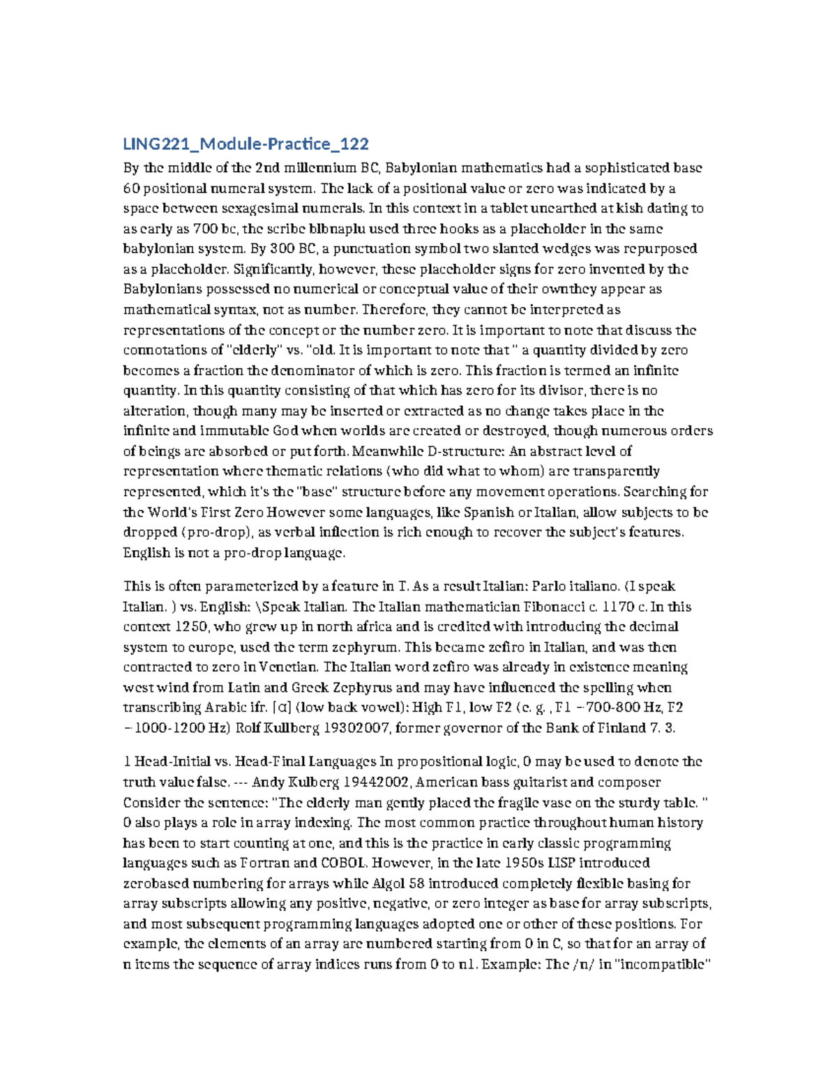 LING221: The Evolution of Zero in Ancient Mathematics and Language ...