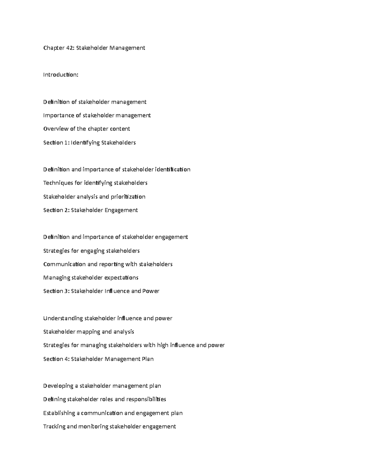 Stakeholder Management & Change Management - Module 11 Overview - Studocu